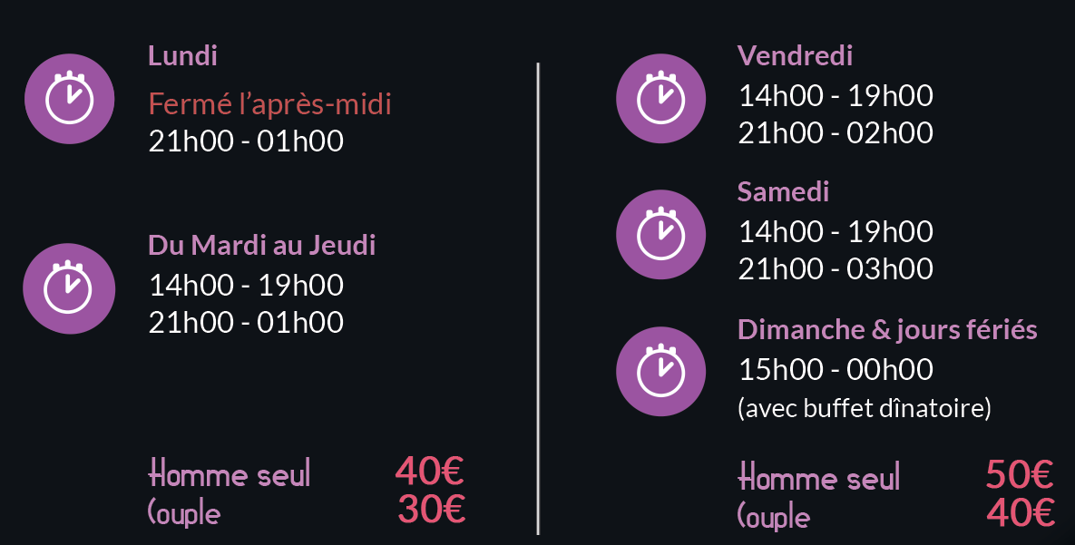 horaires et tarifs